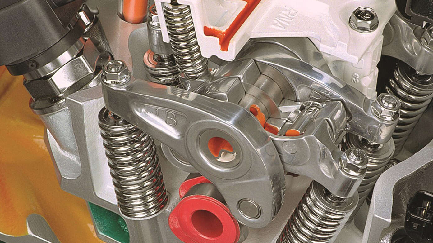 Close-up van Honda Vtech motor.