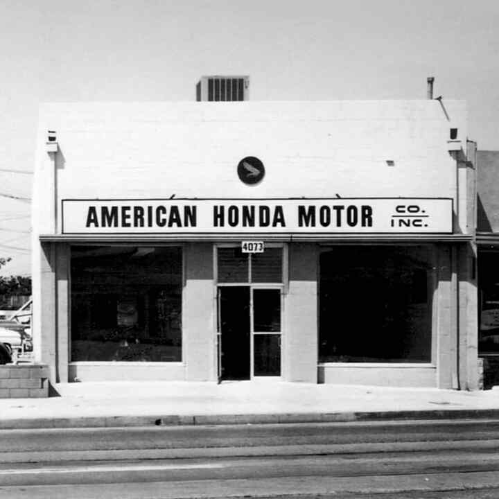 Een erfgoedfoto van de Honda Motor Co. in Los Angeles.