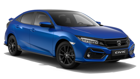 Vooraanzicht Honda Civic.