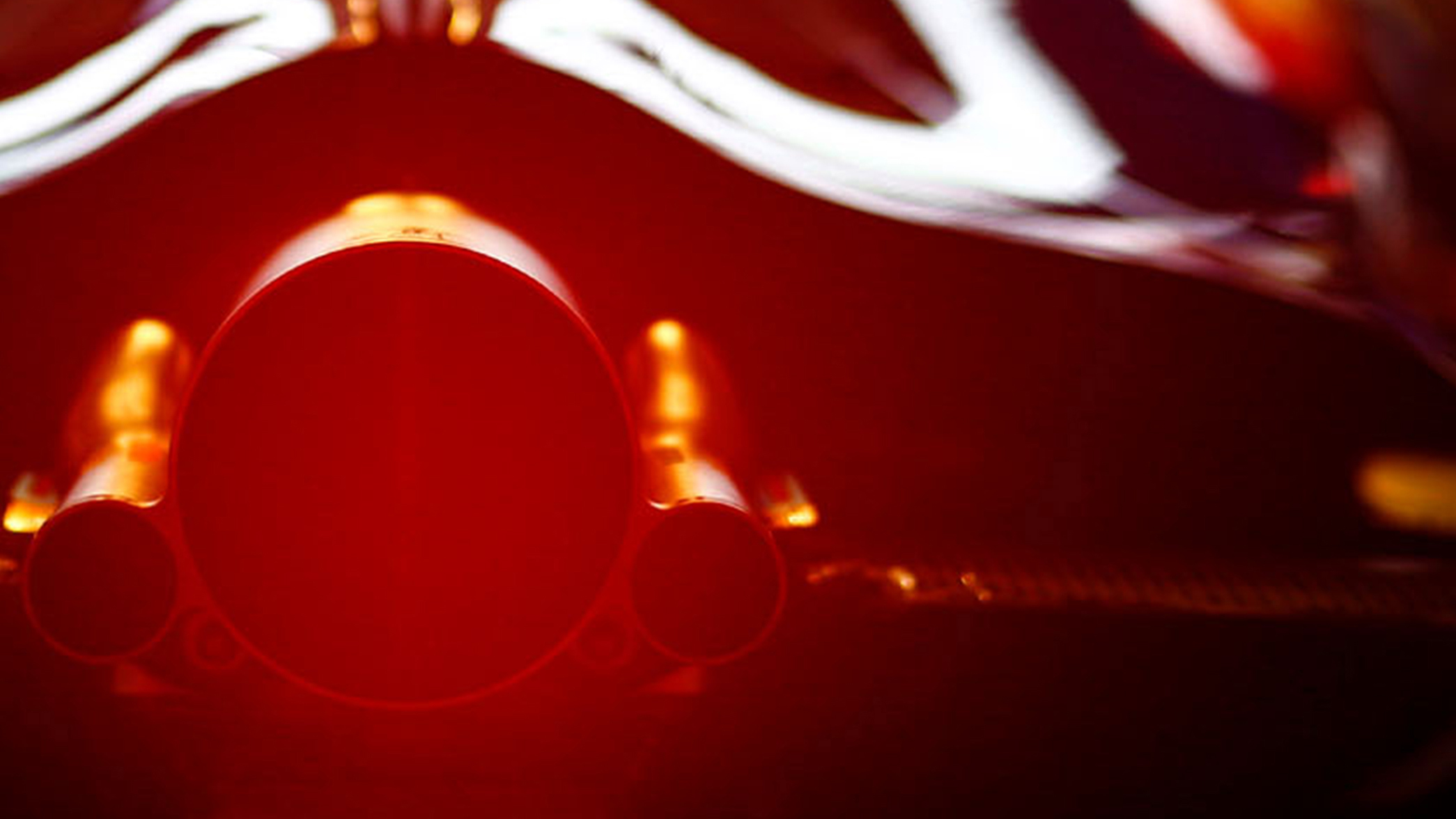 Close-up van Honda motor op F1 wagen.