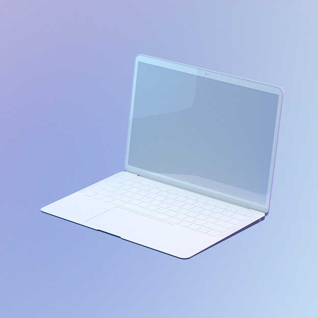 Een digitale illustratie van een laptop