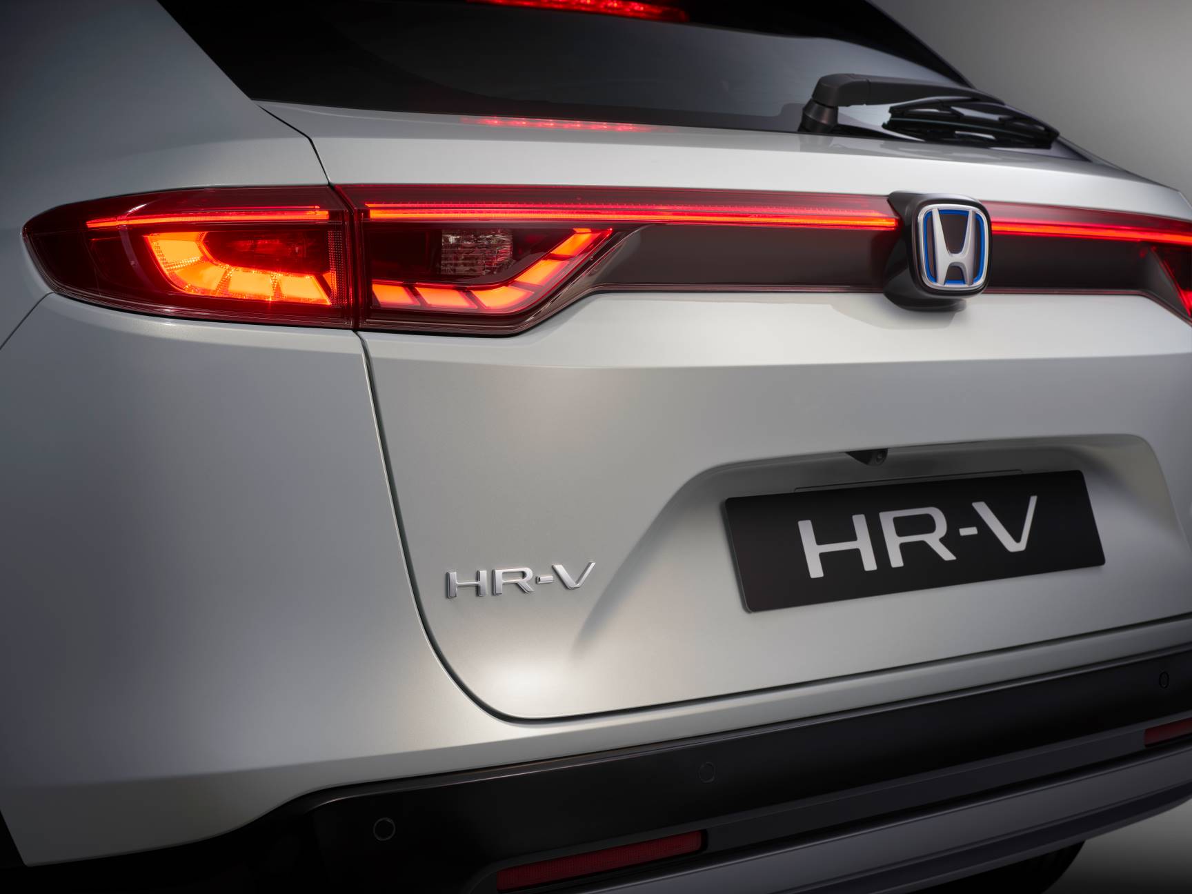 Close-up 3/4 achterkant van de Honda HR-V 