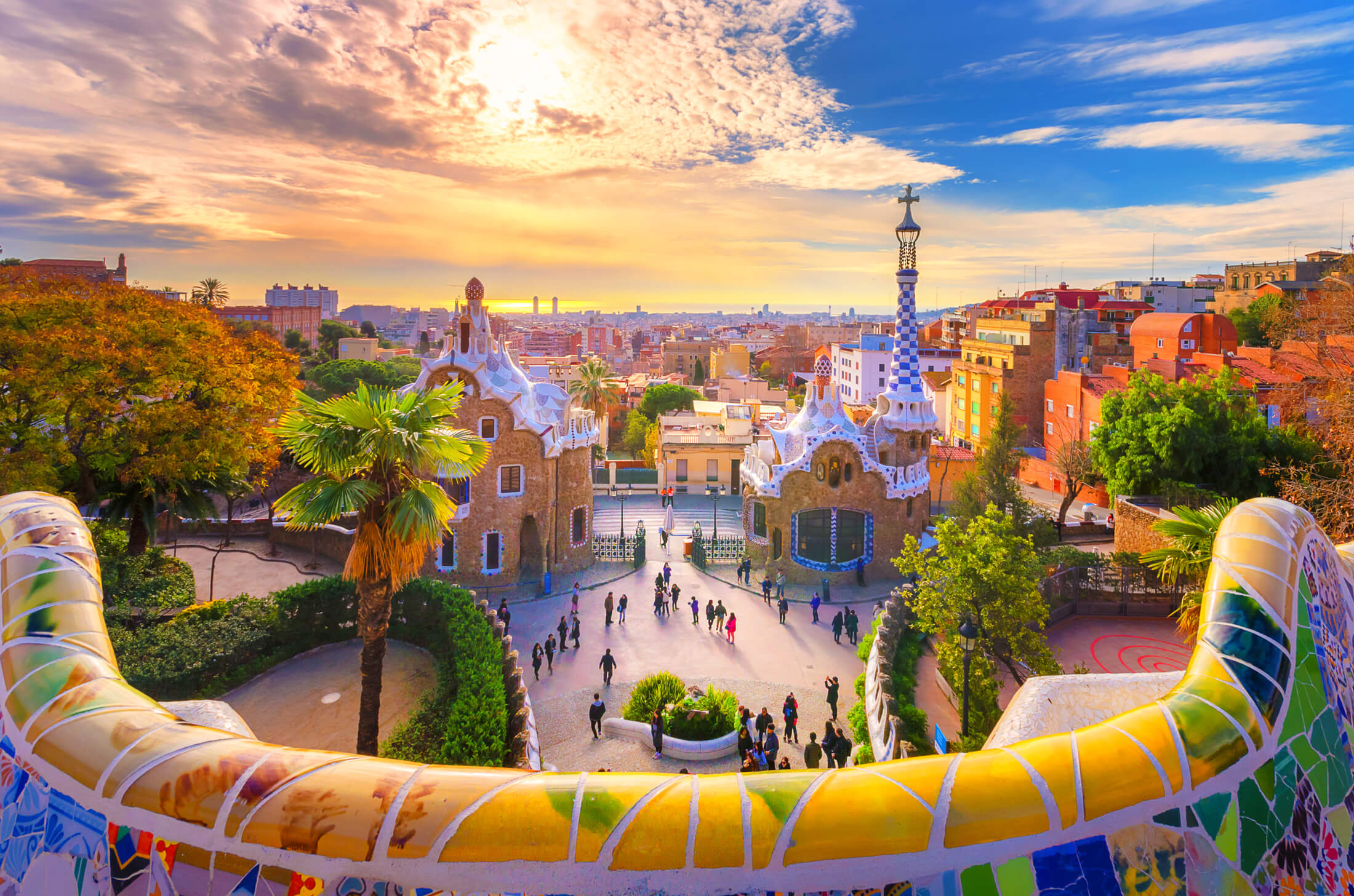 Gaudi's Park Guell in Barcelona, Spain