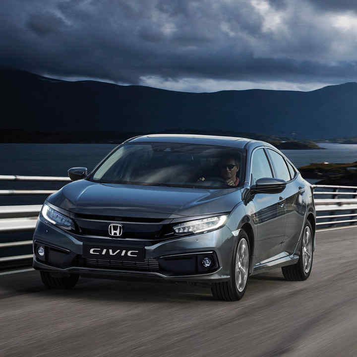 Honda Civic op de weg