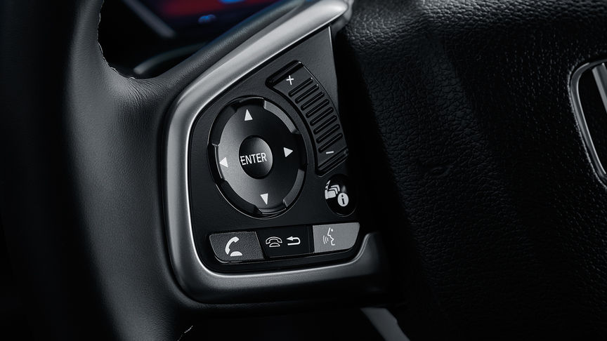 Close-up Driver Information Display Honda Civic 4-deurs.
