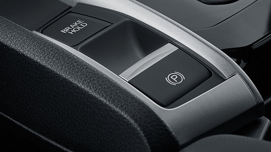 Close-up Brake Hold-knop Honda Civic 4-deurs.