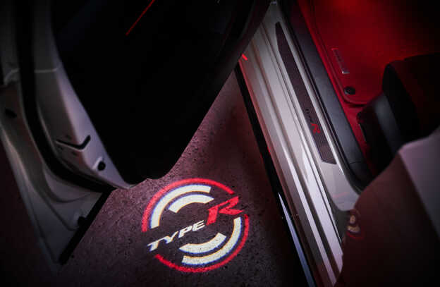Close-up van de projector voor het verlichte Type R patroon.