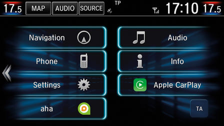 Close-up van touchscreen-symbolen Honda CR-V Hybrid.