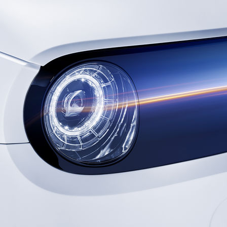 Close-up of Honda E.