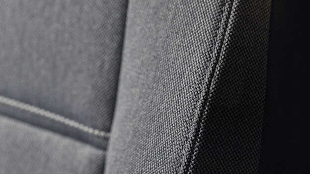 Close-up zetelstof van de Honda e. 