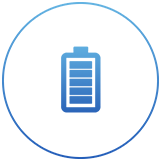 Pictogram zelfopladende batterij