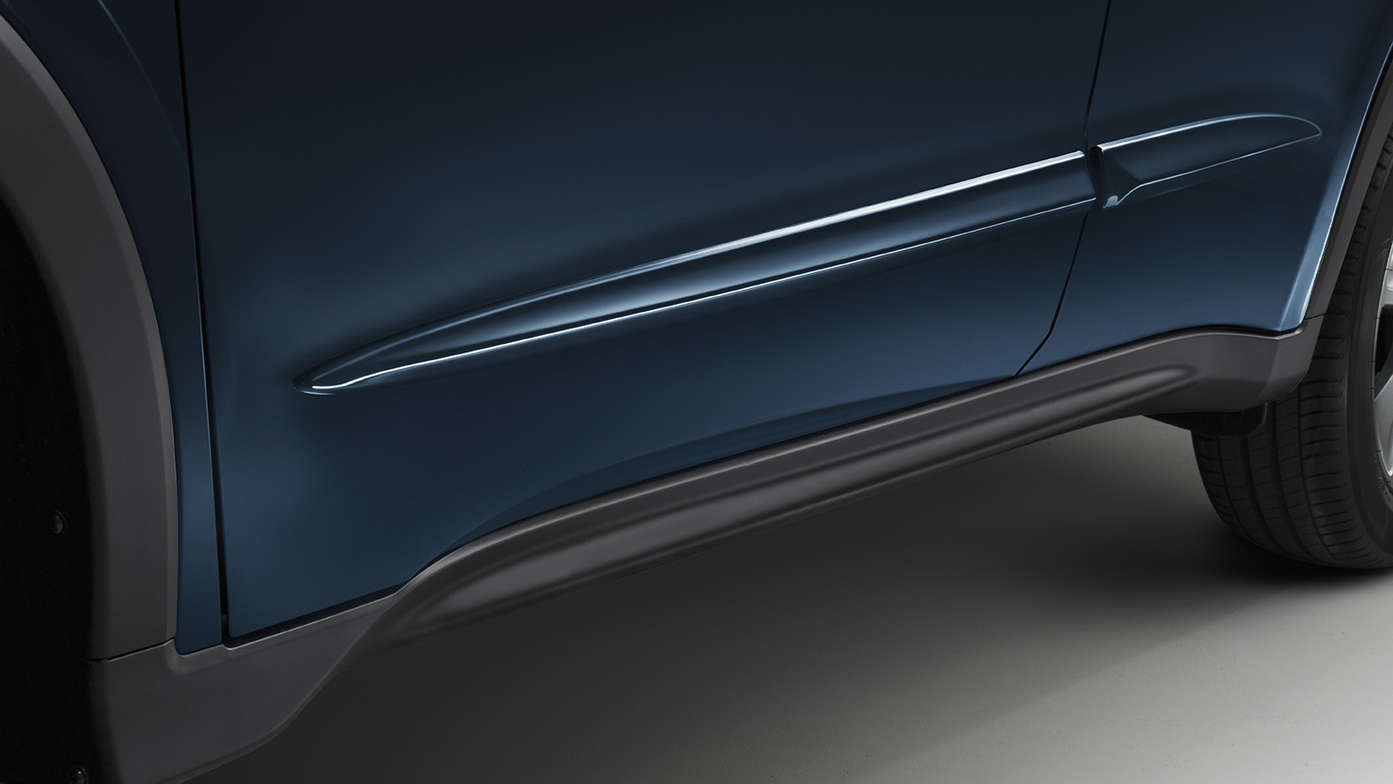 Close-up van Honda HR-V flankbescherming.