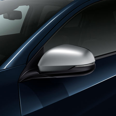 Zijaanzicht van Honda HR-V spiegel.