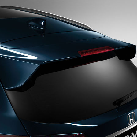 Zijaanzicht Honda HR-V achterklepspoiler.