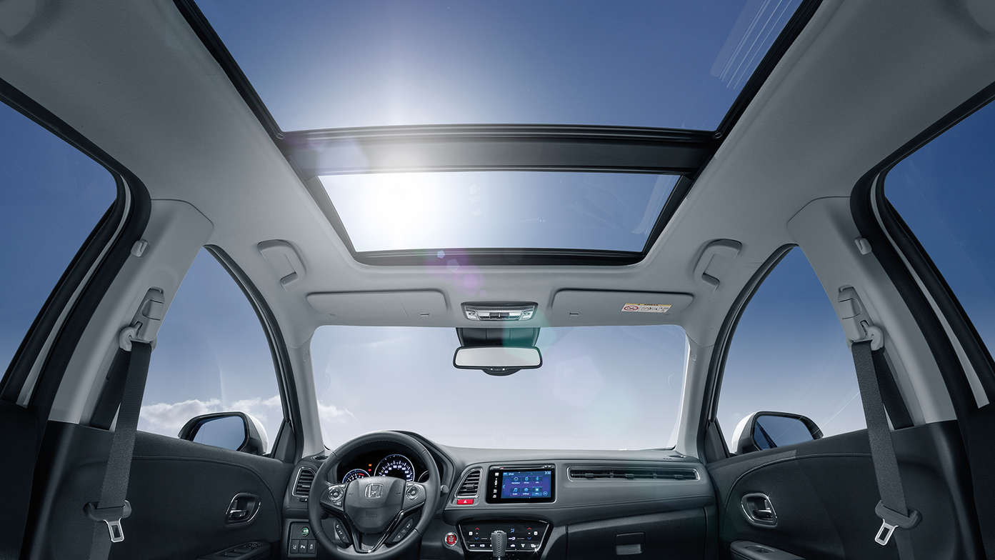 Beeld van interieur en verlichting van de Honda HR-V.