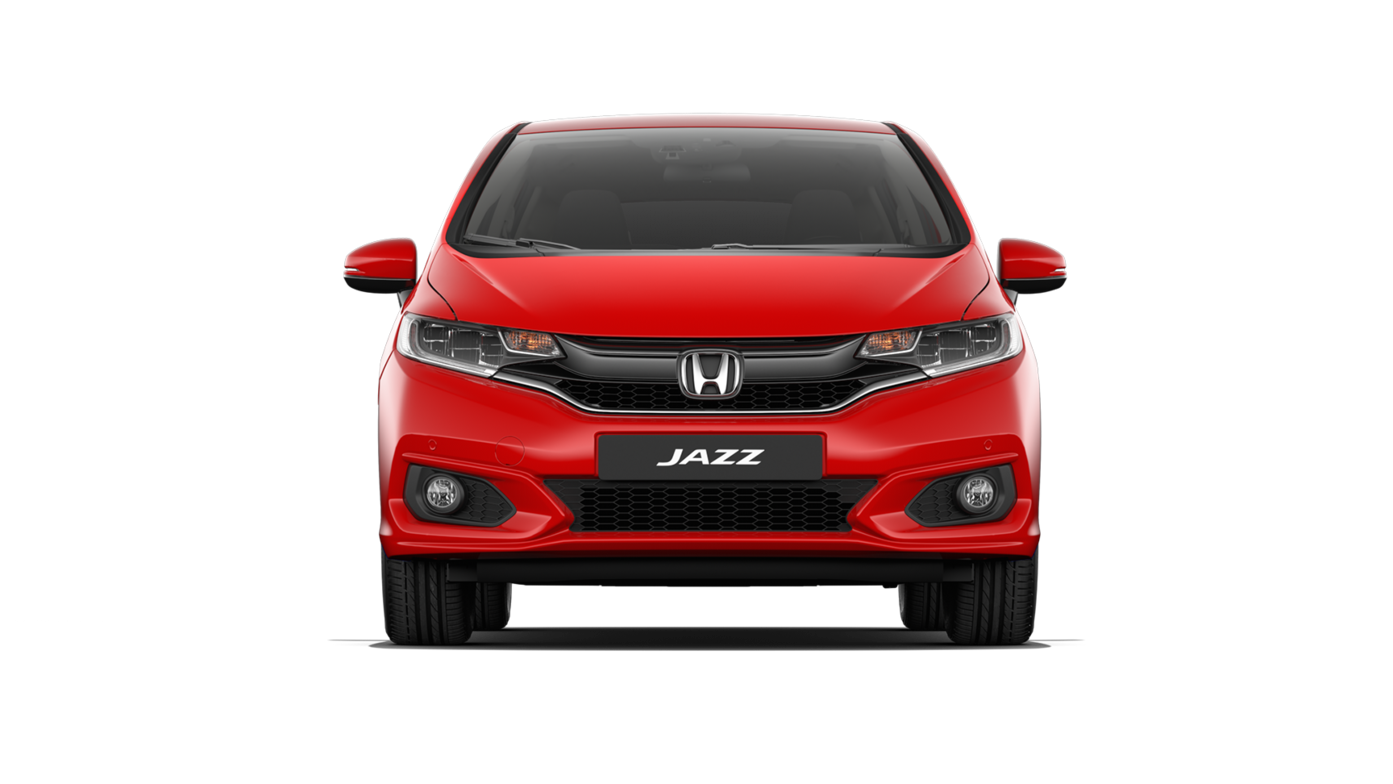 Vooraanzicht Honda Jazz Dynamic.
