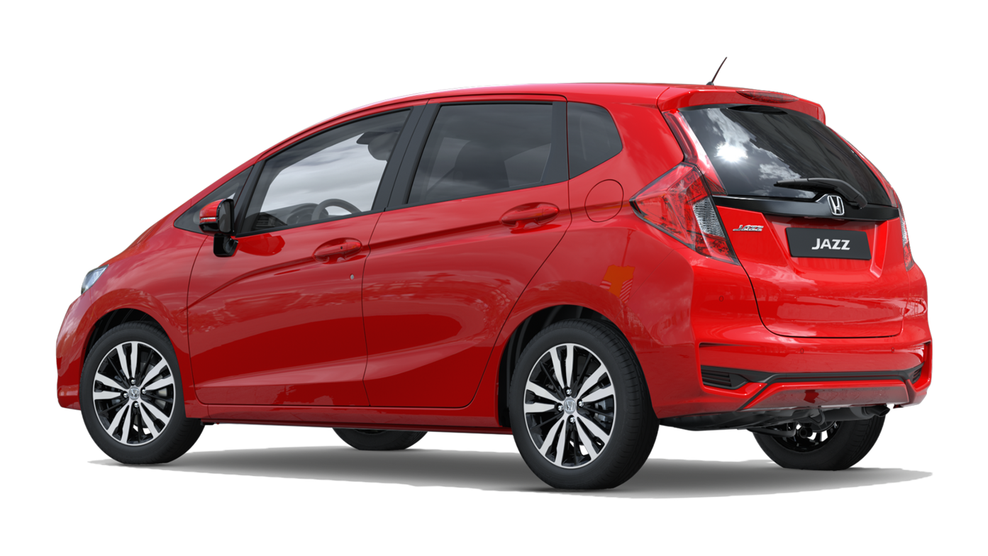Achteraanzicht Honda Jazz Dynamic.