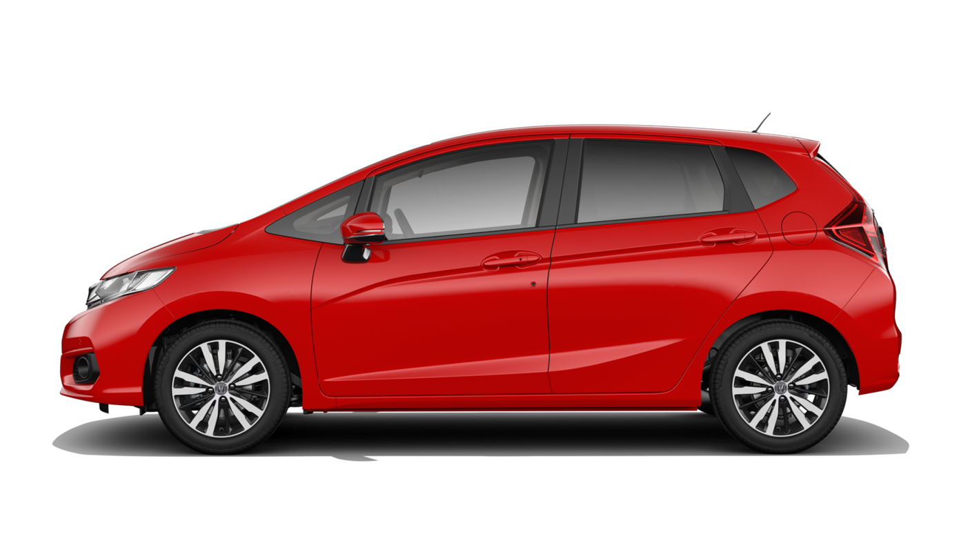 Zijaanzicht Honda Jazz Dynamic.