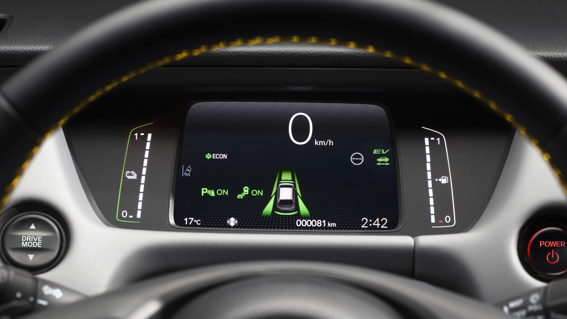 Honda SENSING van dichtbij bekijken in de Jazz Hybrid.