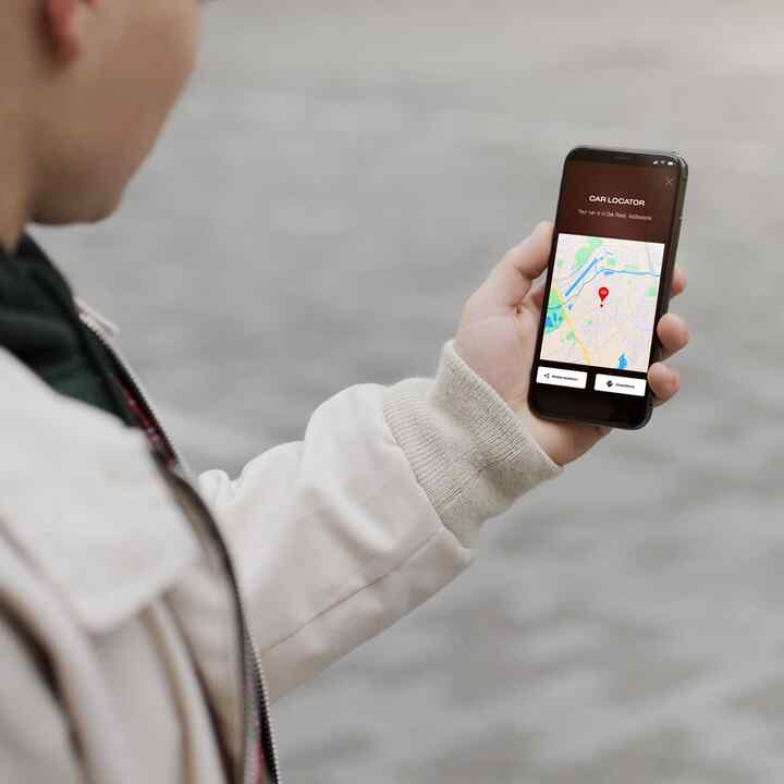 Close-up van telefoon met Enter your Pin op het scherm