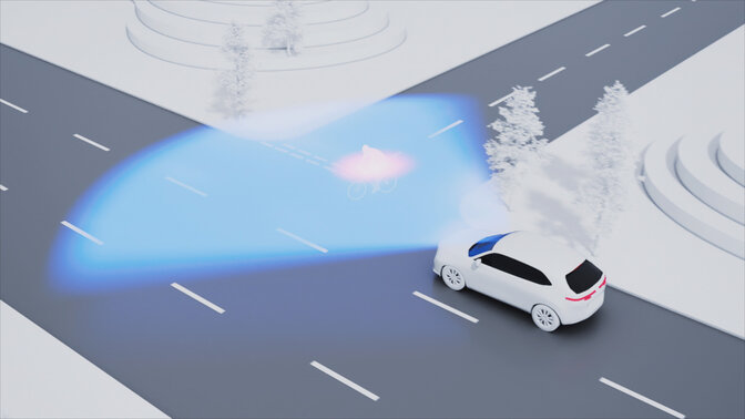 Collision Mitigation Braking System (automatische remassistentie) videographic