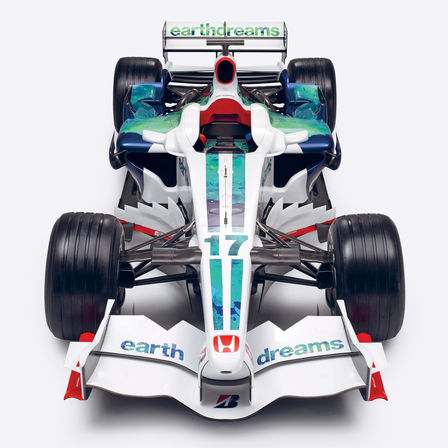 Uitsnede van de Honda 'Earth Dreams' Formule 1-auto.