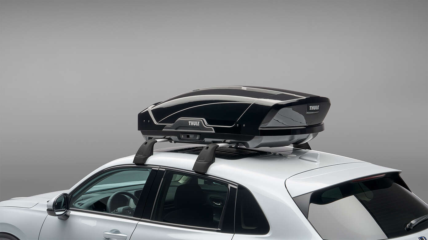 Close-up van Thule dakkoffer 400L