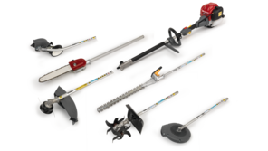 Honda Versatool met verschillende opzetstukken.