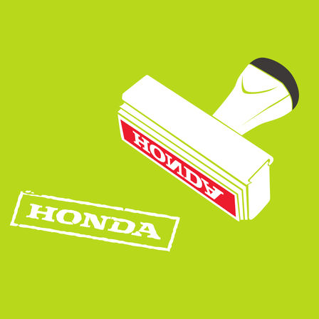 Illustratie van Honda stempel.