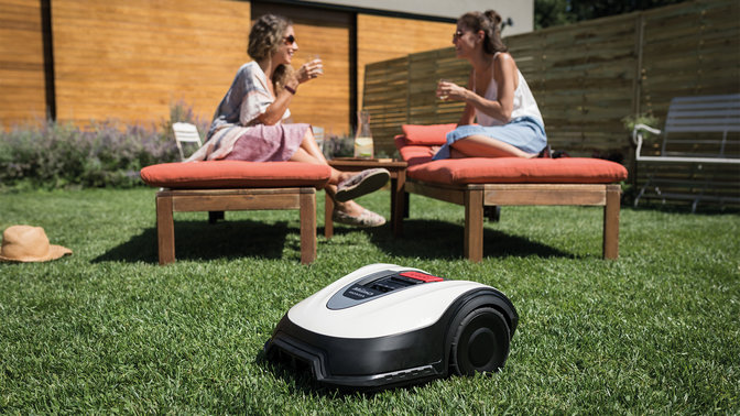 Mowing those hard-to-reach spaces.