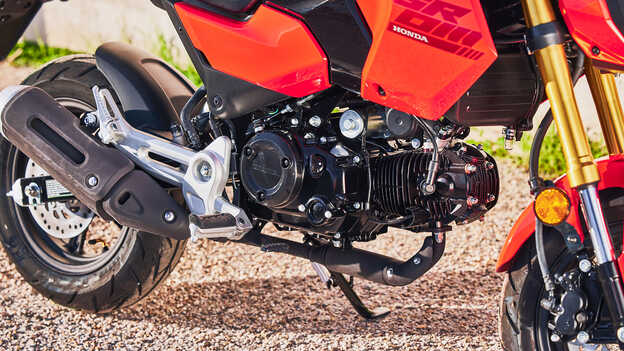 Close-up van de motor van de MSX125 Grom