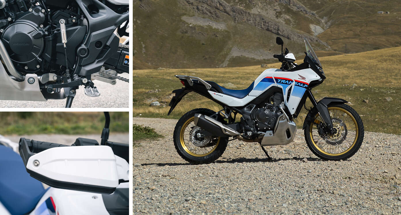 XL750 Transalp uitgerust met het Rally Pack.