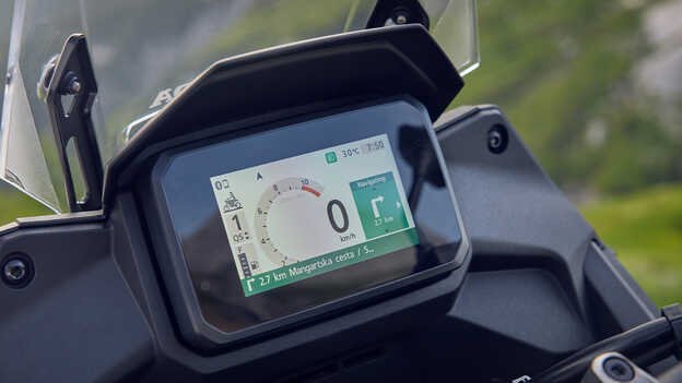 Close-up van het TFT-display.