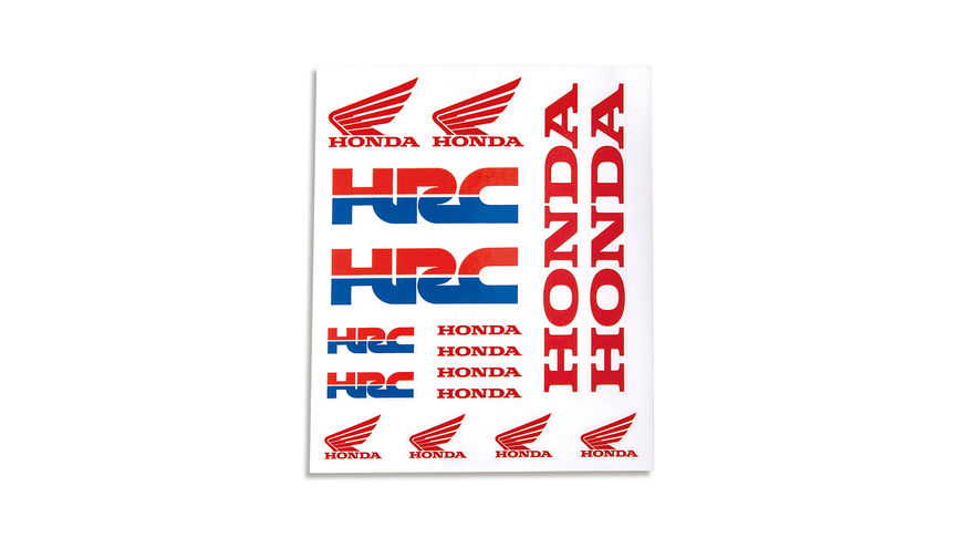 Vinyl Honda HRC stickerset met logo's Honda HRC raceteam en Honda wing.