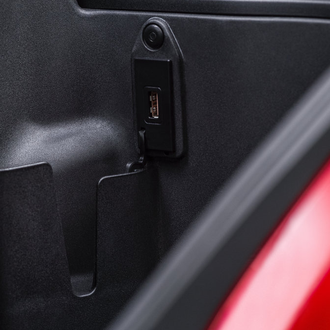Honda SH125i, zoom op USB-contact