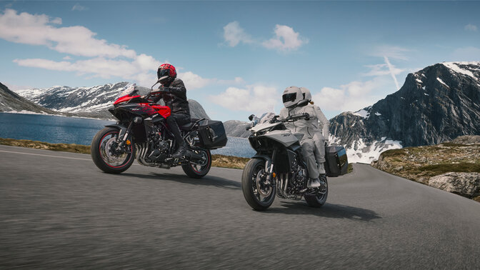 Bovenaanzicht van de Honda CB1000GT.