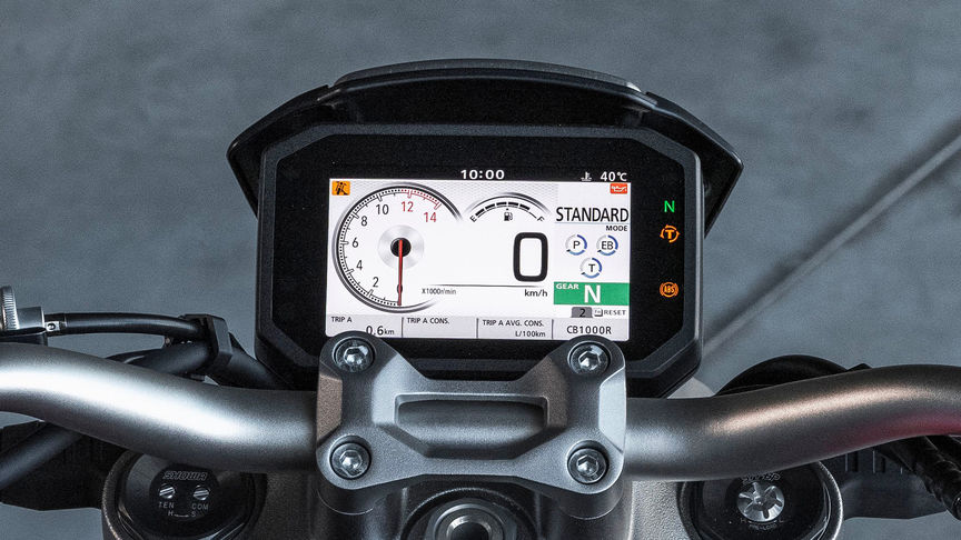 Honda CB1000R, 5-inch TFT-scherm met Honda smartphone Voice Control System