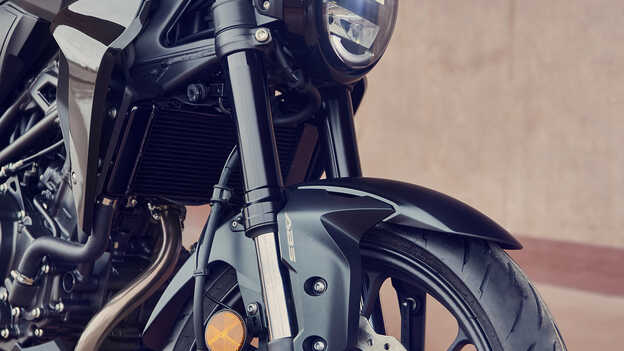Honda CB300R Nieuwe Showa SFF-BP USD voorvork close-up