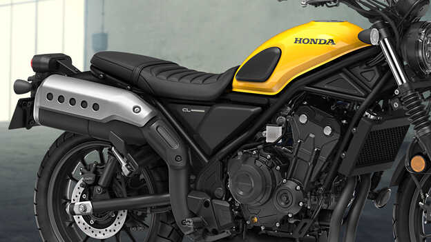 Honda CL500 motor zadelcomfort.