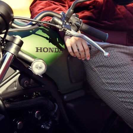 Honda CL500 close-up van benzinetank.