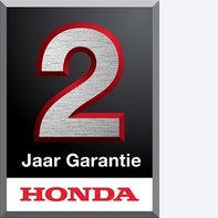 Honda tweewielige trekker, logo voor 2 jaar garantie.