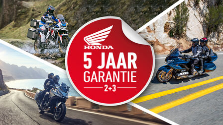 5 Jaar Garantie op uw Honda motorfiets